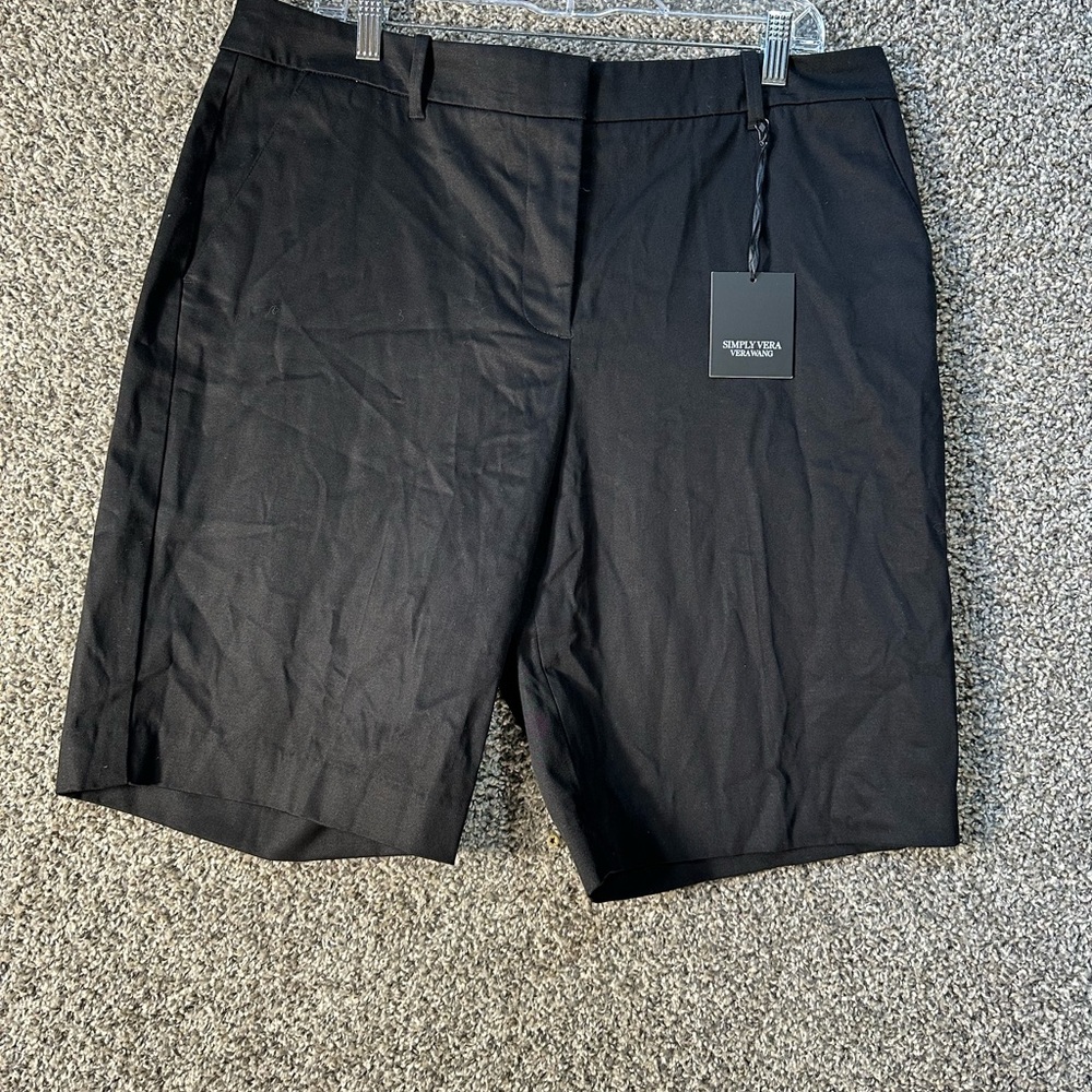 NWT women’s Simply Vera Vera Wang mid rise functional city shorts SZ 16 - Picture 2 of 5